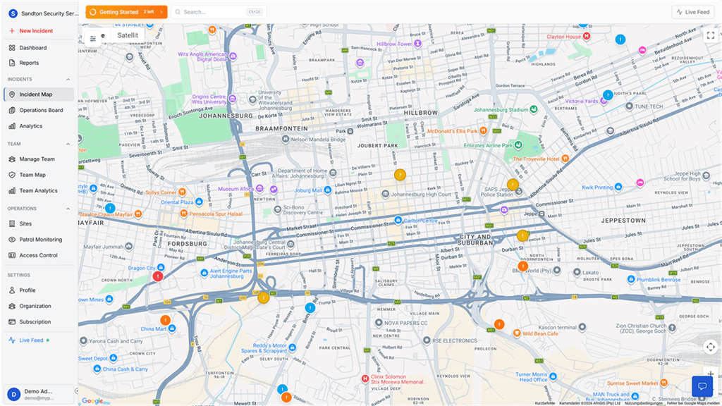 MyProtektor Incident Map