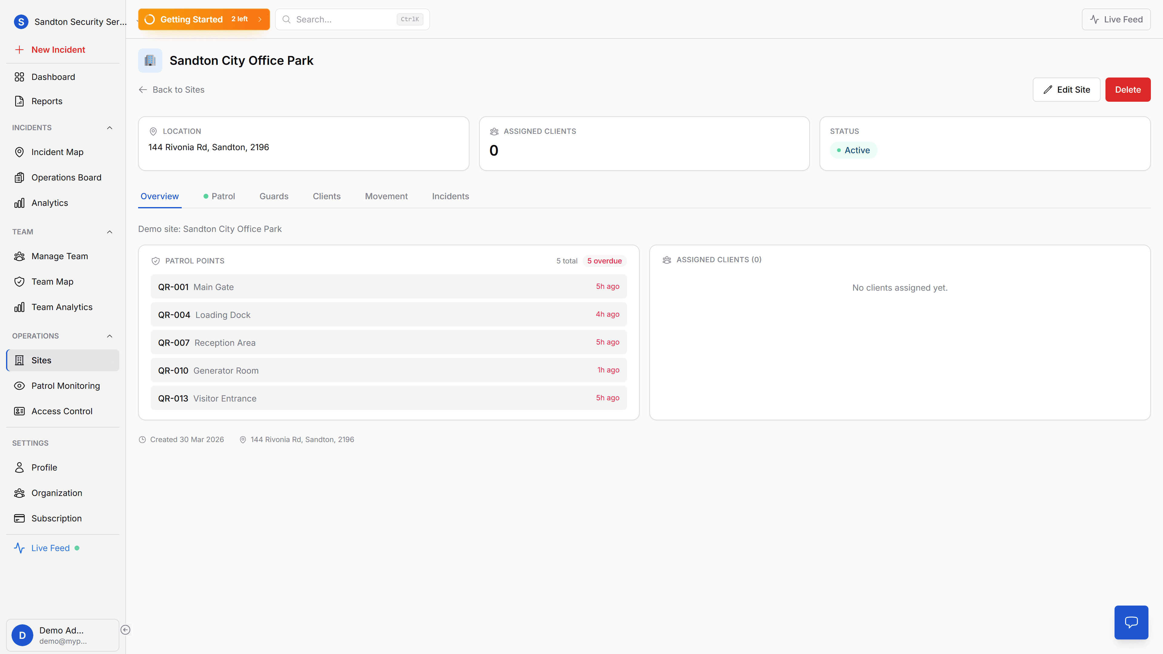 MyProtektor Site Details