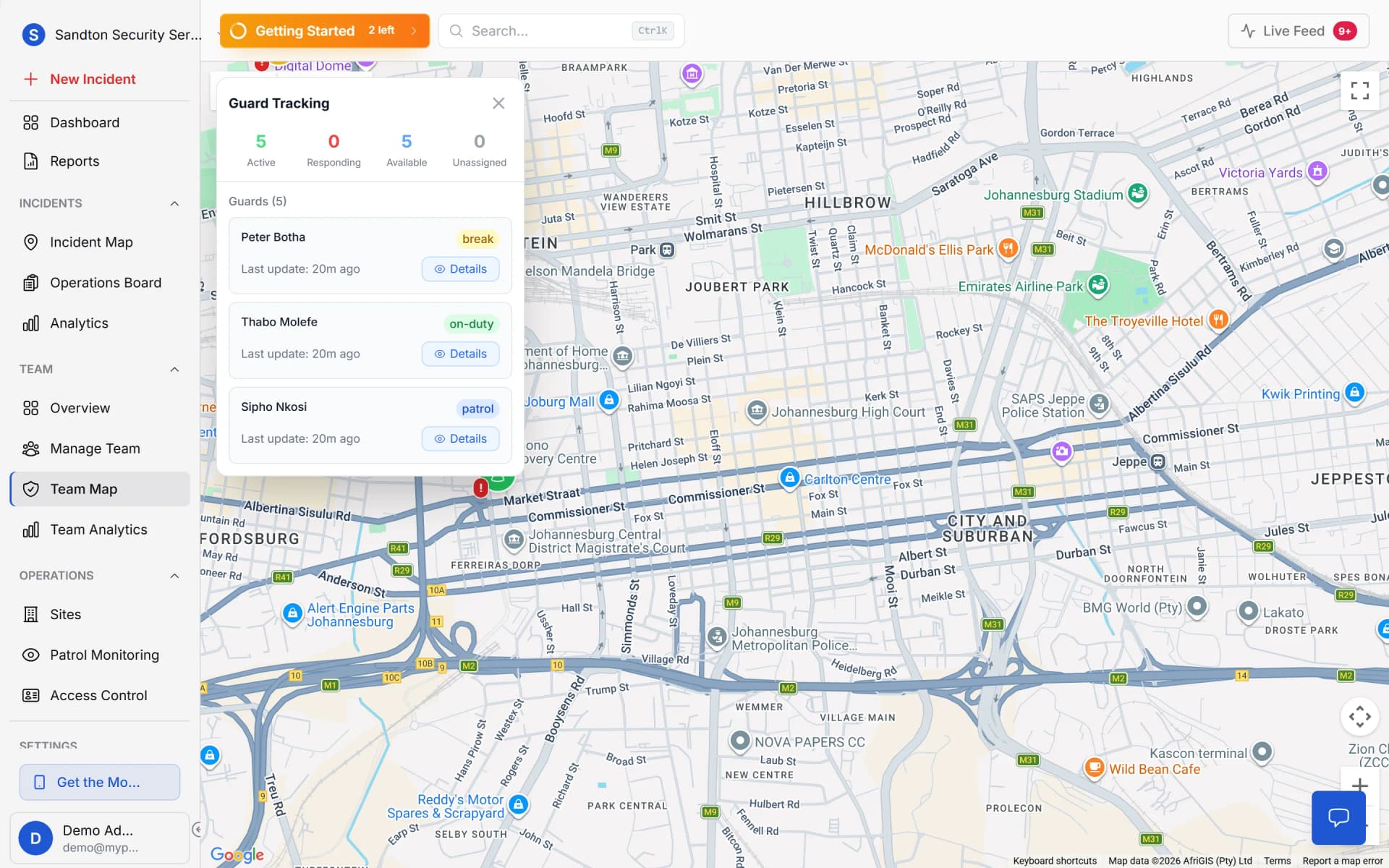 MyProtektor Live Guard Map