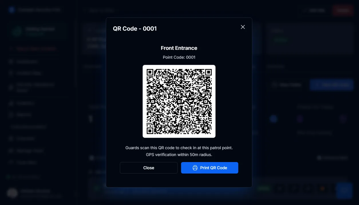 Control room dashboard showing total access scans, granted vs denied entries, and searchable logs in MyProtektor